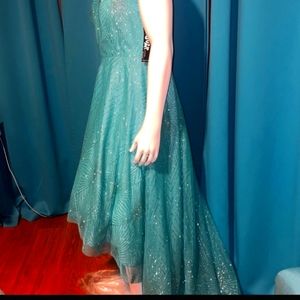New Women's  size 14/15 high low Rhinestones  formal dress with tags